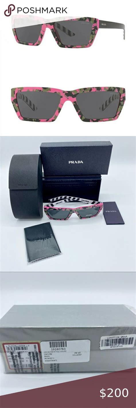 prada camo geo 57mm rectangle sunglasses|Prada Pink Camo Geo 57mm Rectangle Sunglasses NWOT.